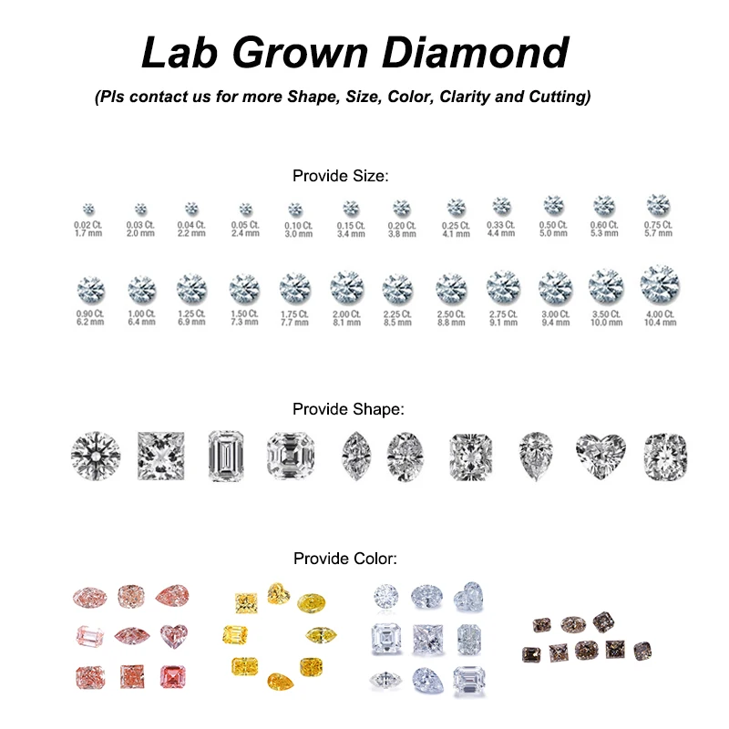 Melee Diamond Pcs MOQ Oval Shape to DEF Color VS
