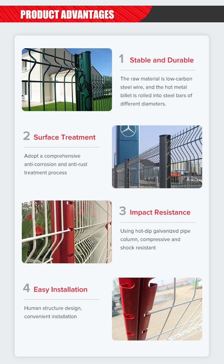 product curved hot dip galvanized peach post mesh fence coated welded 3d pvc fencing trellis  gates iron metal ral colors not support-6