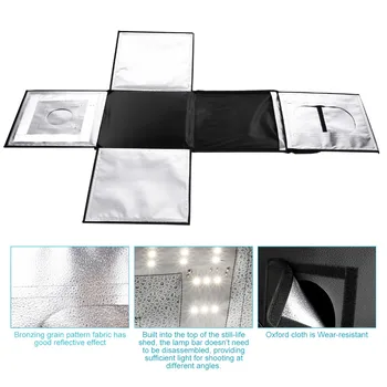 Neewer Photo Studio Light Box 20 Inches Shooting Light Tent Adjustable Brightness Foldable Portable Professional Booth Table detail image