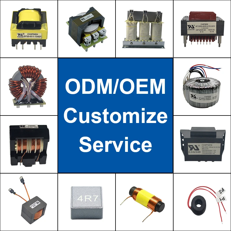 220V AC Single Phase Chopper Transformer EE40 High Frequency 60W Ferrite Core Copper Winding Power Supply Transformer