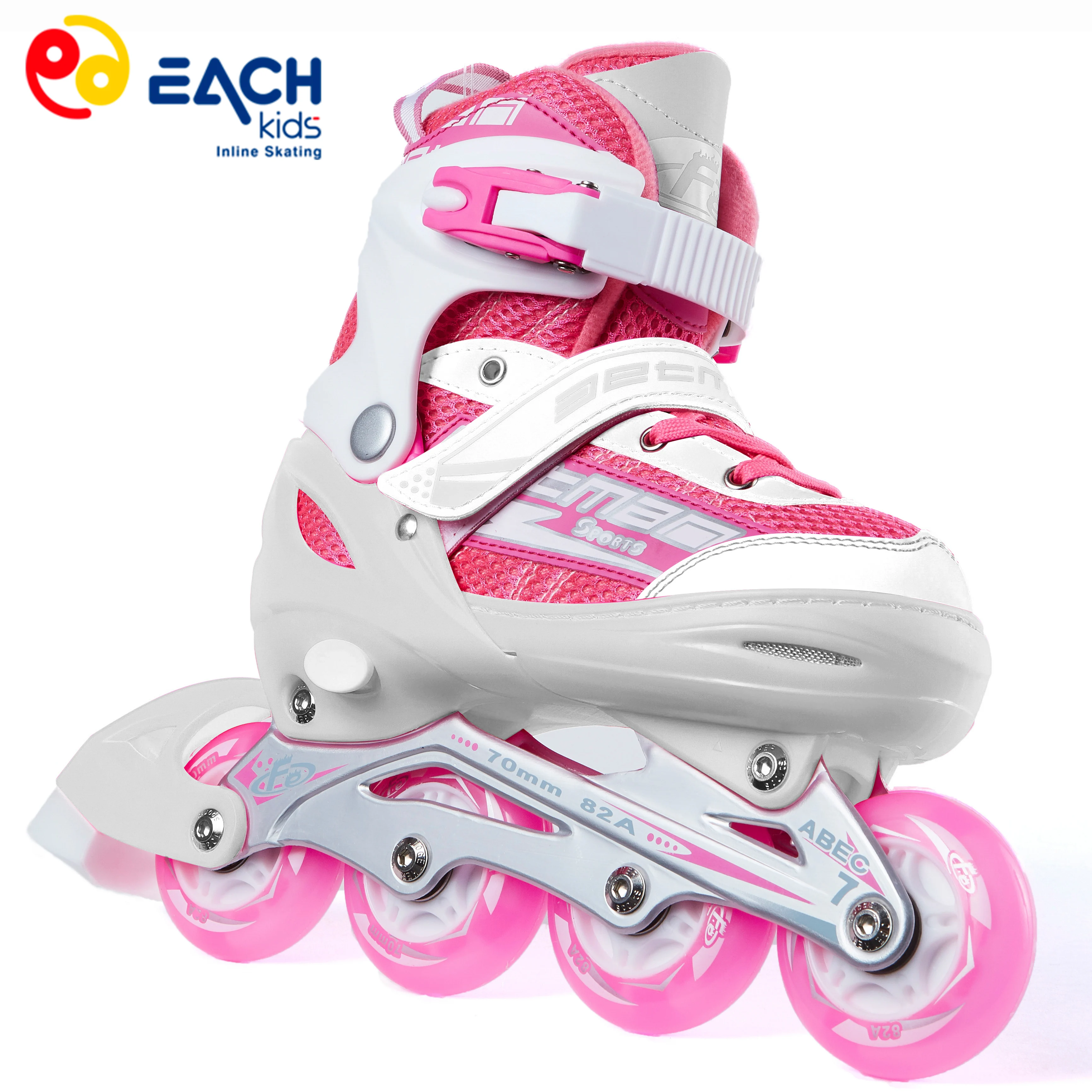 EACHkids Inline Roller Skates Shoes Buy Glitter 4 Wheels Flashing Skates Wholesale LED Patines for Kids