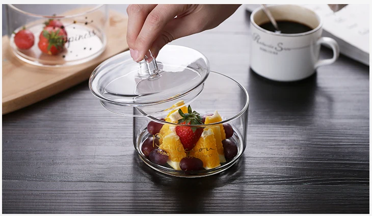3 Tier Stackable Clear Glass Cookie Jar Borosilicate Glass Stack Jars