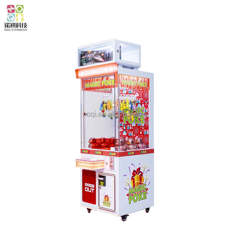 25 Inch Small Clip Prize Machine, Coin Operated 32 Slots Magic Poke Clip Prize Vending Game Machine