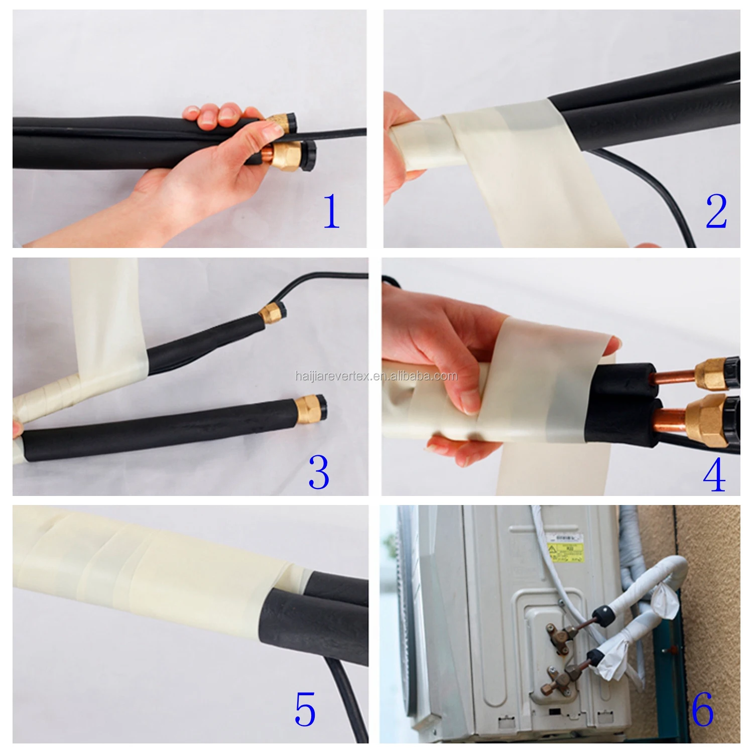 No Gule Air Conditioning Insulation Tape 25m Length Pvc Ac Insulation