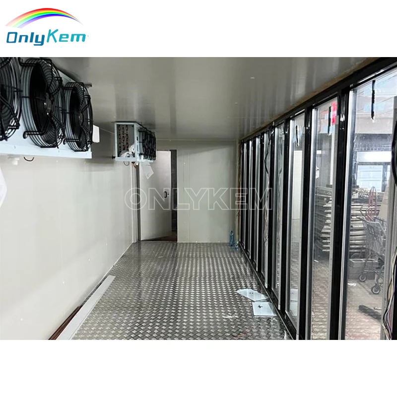 Custom Design Display Cold Room Walk in Cooler Freezer with Glass Door