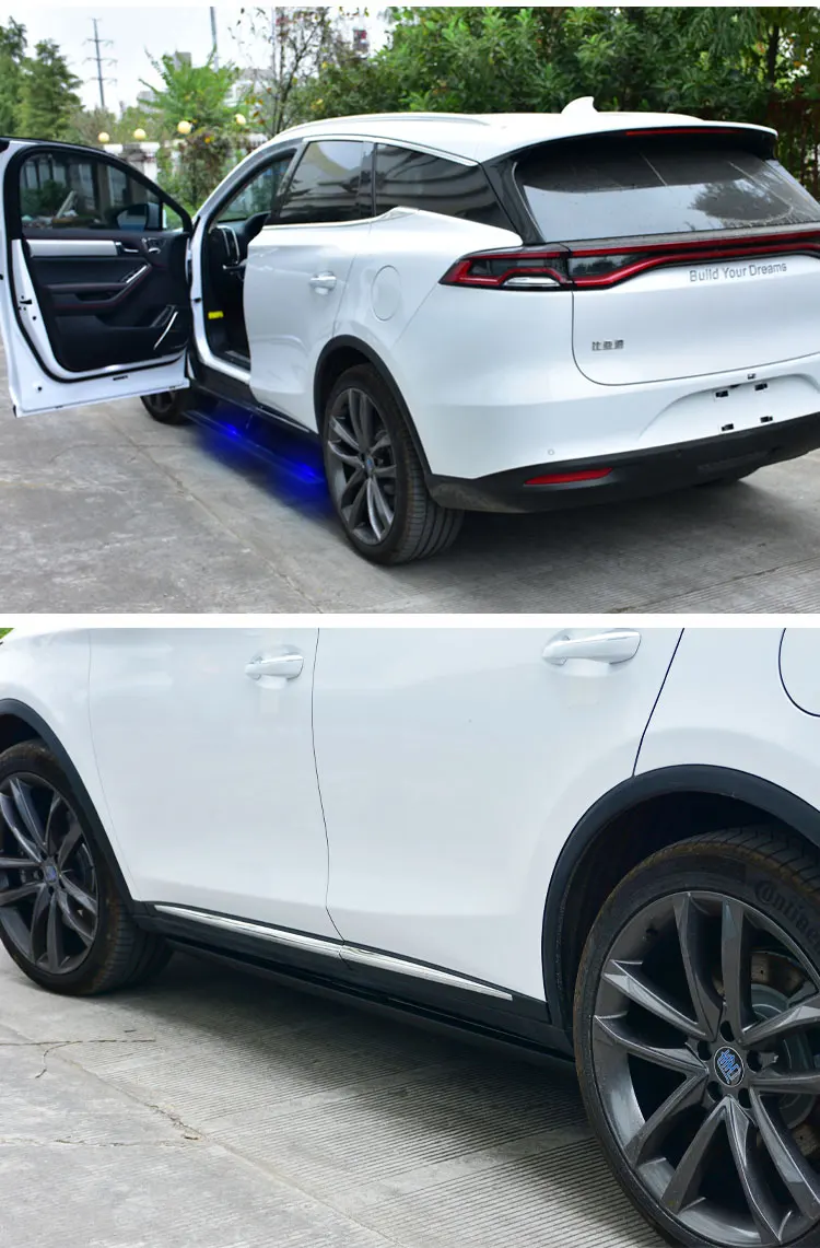 Automobile Electric Pedal  Aluminum Running Board Automatic Telescopic Pedal  for BYD Tang EV Electric Side Step details