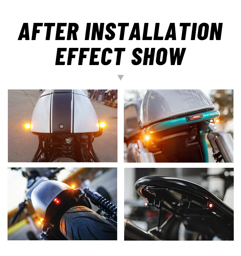 Mini Rear Turn Signals E-mark Approved Mini Turn Signal Lights for Motorcycles