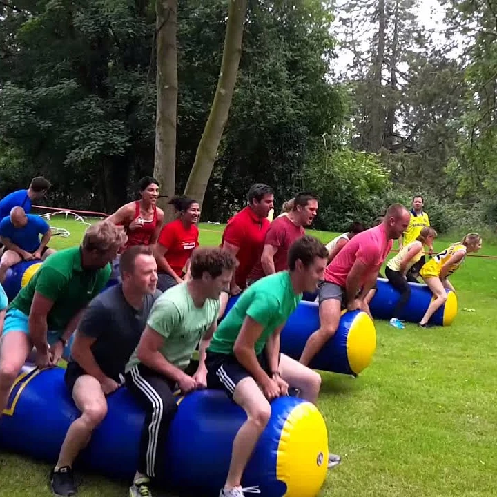 Park Party Game Inflatable Team Building Game Inflatable Bouncy Sausage Racing