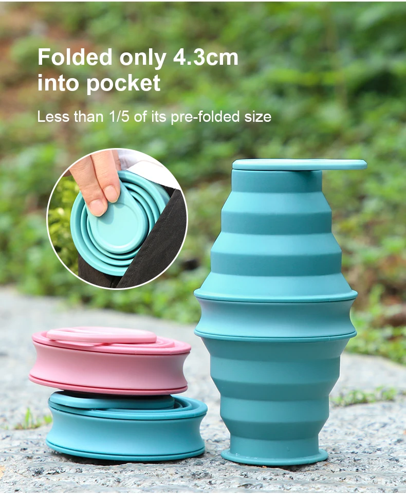 Wholesale Bpa Free Reusable Outdoor Foldable Silicone Coffee Cups ...