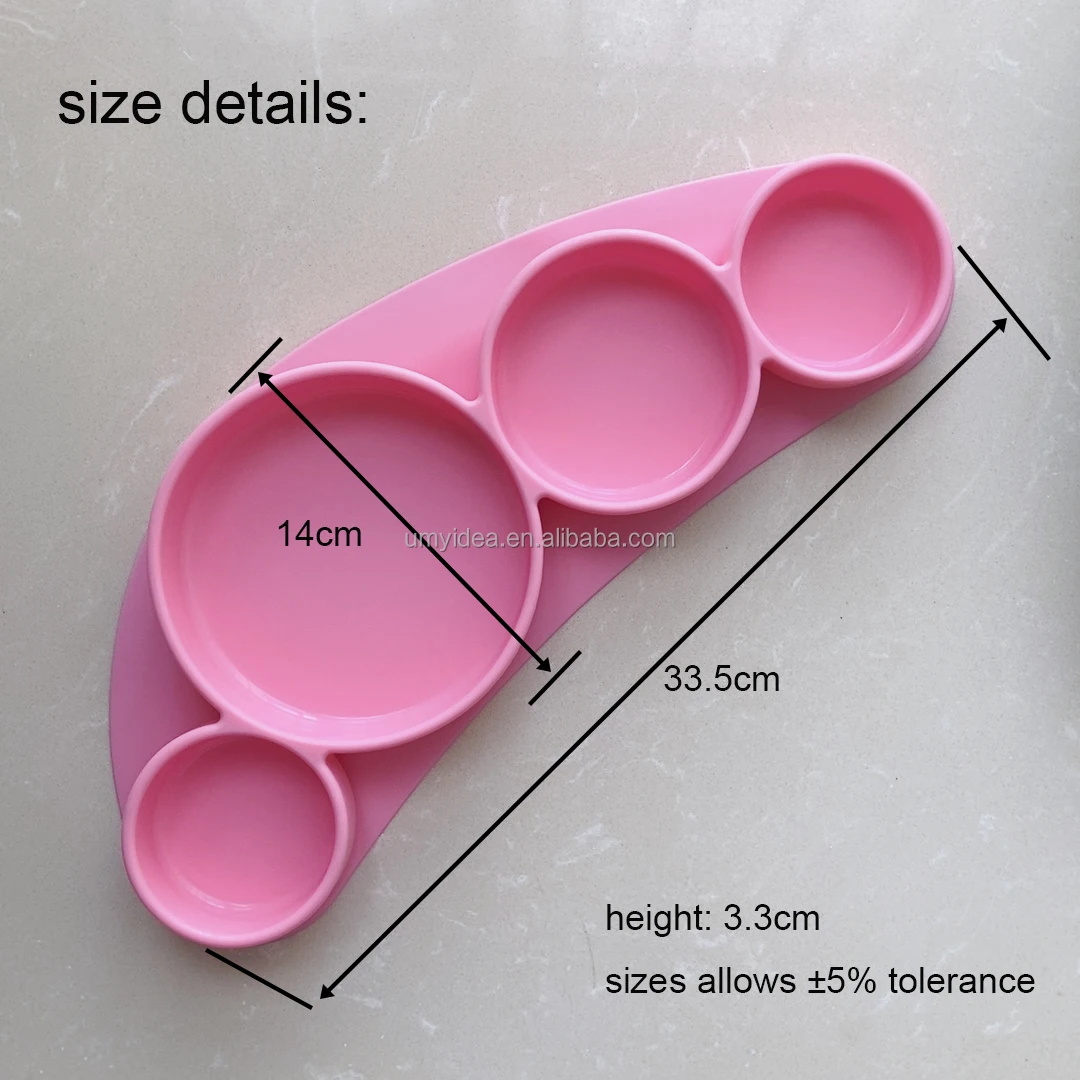 2021 Cpc Approval Suction Food Silicone Plate Divider Food Separator ...