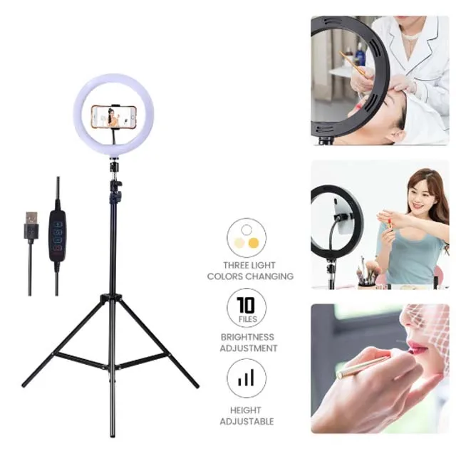 Селфи складной макияж 6 дюймов 10 светодиодное кольцо Tik Tok кольца со штативом свет с держателем