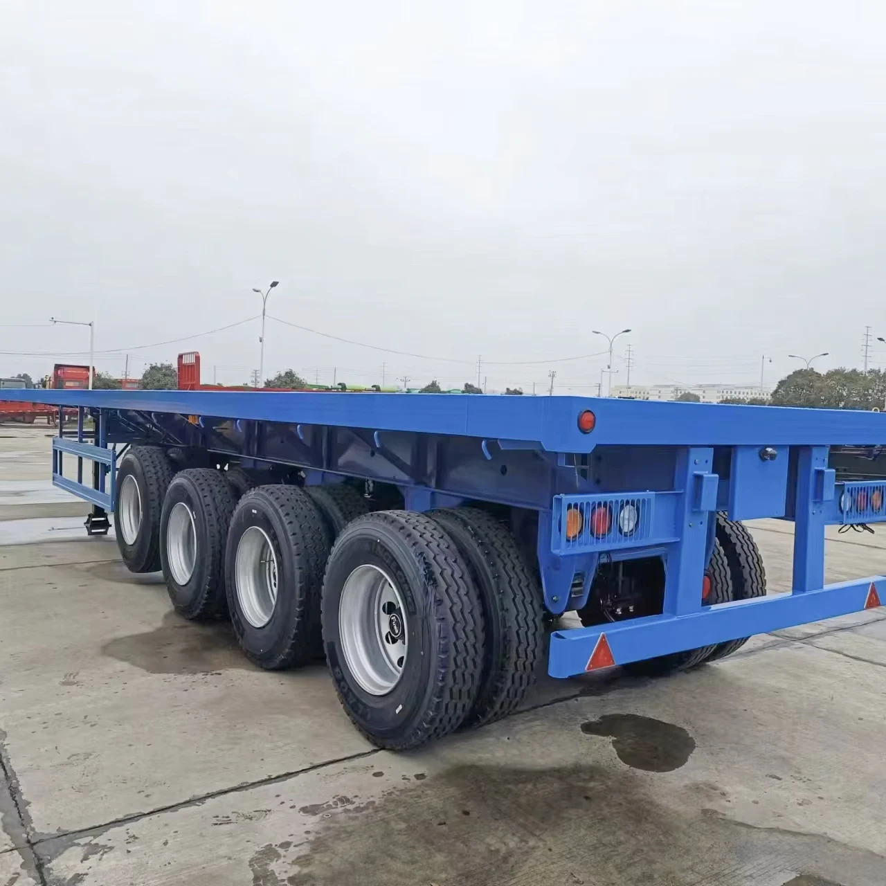 Factory Direct 40ft High Bed Container Trailer CIMC 50T Transport Truck with Four-Axle Semi-Trailer
