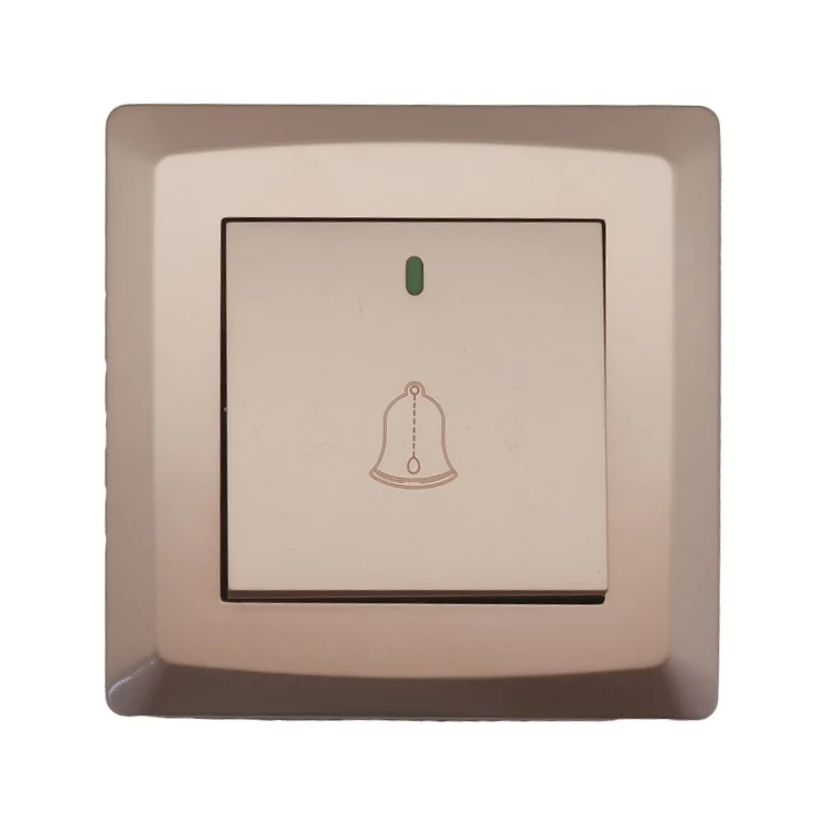 VNX Manufacturer Best Seller British Standard Rose Gold Color Door Bell Push Switch Household Safety Door Bell Switch