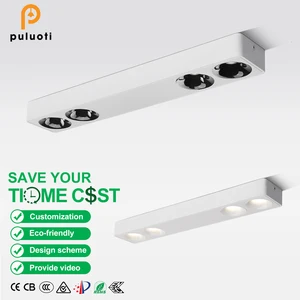 PULUOTI Custom Made Dimmable Smart Control LED Spot Light Surface Mounted 24W Spotlights 3CCT Anti Glare Ceiling Spotlight COB