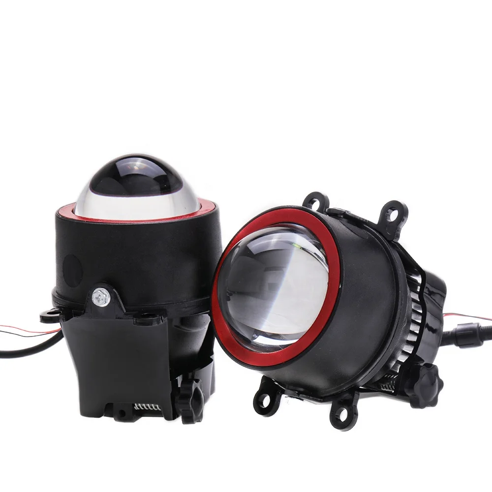 GPNE F5 Biled Projector Lens Fog Lights Lens Tri Colors Led Lamp Projector Lens Car Fog Light