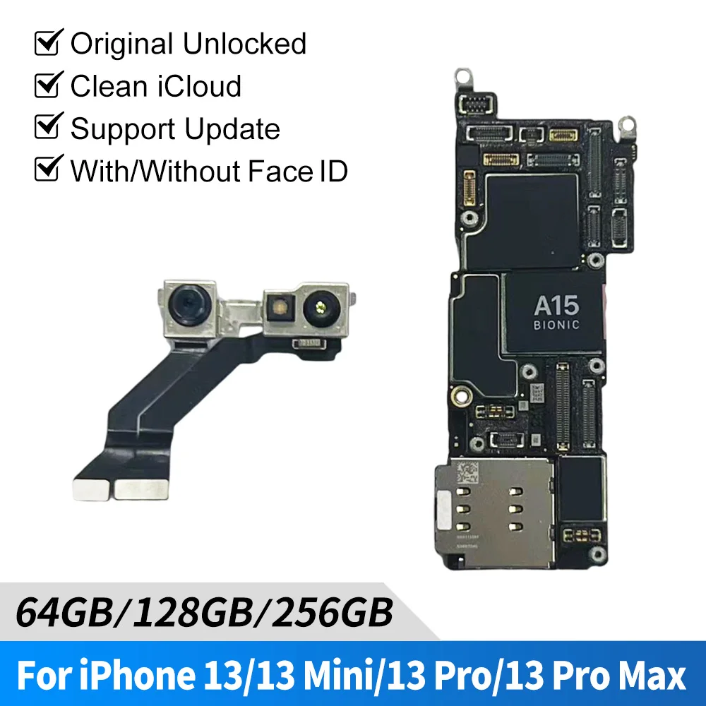 Full Working iPhone 13 Pro Motherboard With Face ID, 128GB/256GB