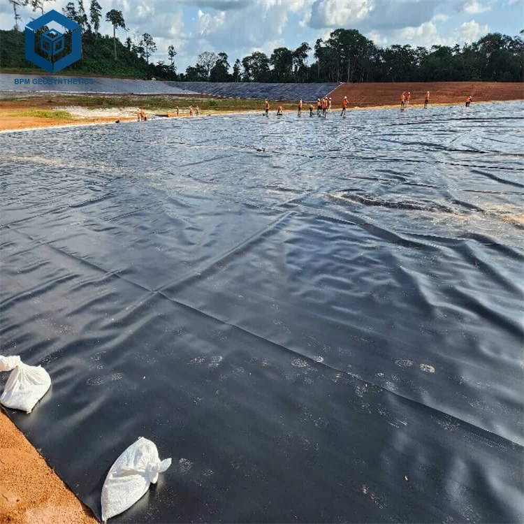 HDPE Geomembrane Pond Liner 1.5mm Waterproof Plastic for Mining in the Philippines Materials PVC EPDM Polyethylene LLDPE EVA PP
