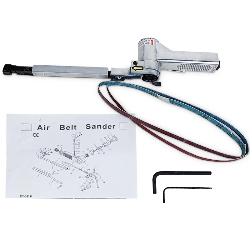 20MM AIR BELT SANDER 360 ADJUSTABLE ANGLE LINISHER GRINDER AIR HAND - View #12