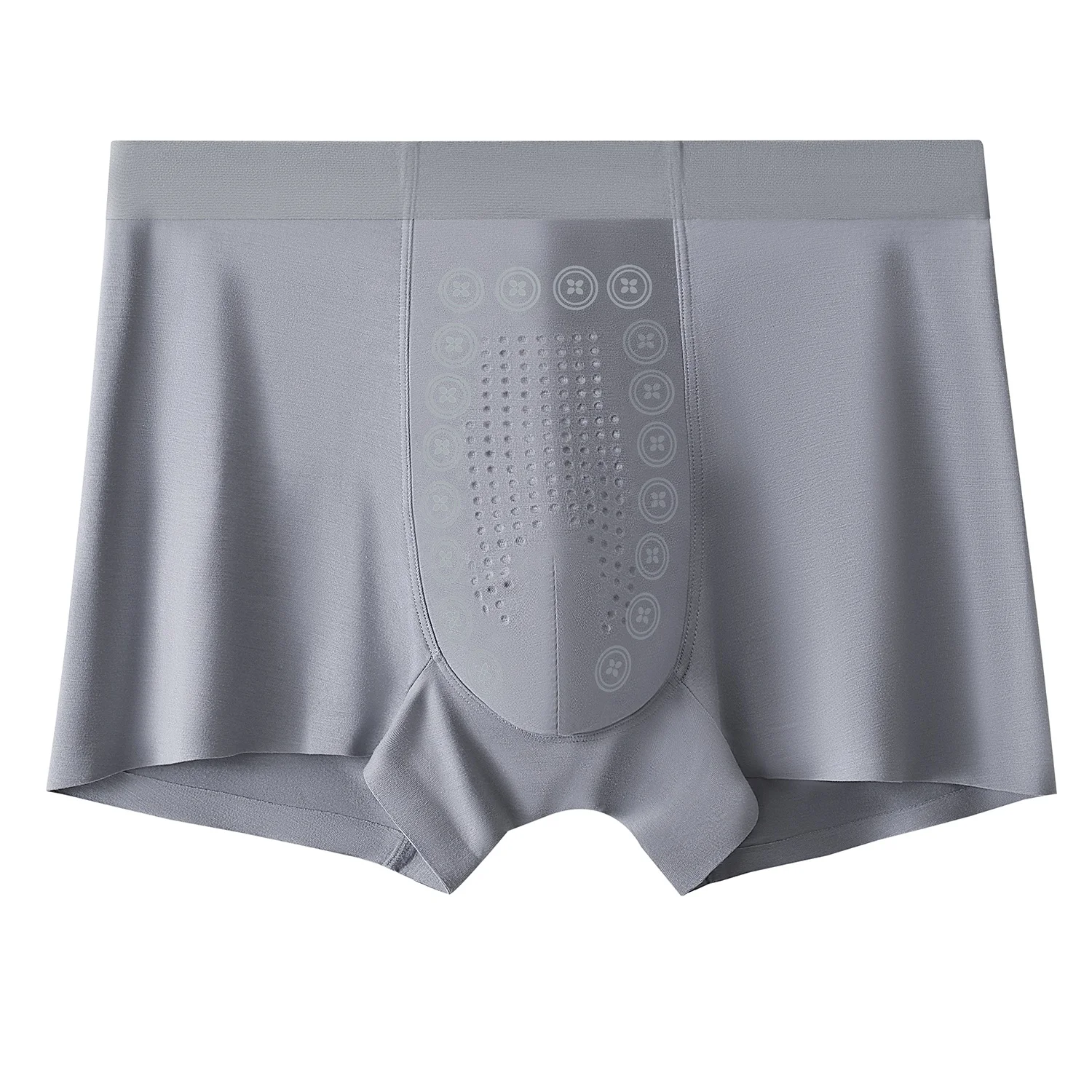 Men's Comfortable Modal Negative Ion Massage Boxer Underwear Antibacterial Mid-Rise Business Outfit Breathable and Traceless