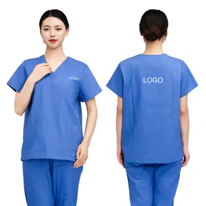 Wholesale Custom Short Sleeve Medical Scrubs Sets Hospital Uniforms Workwear Doctor Nurse Scrubs Suits