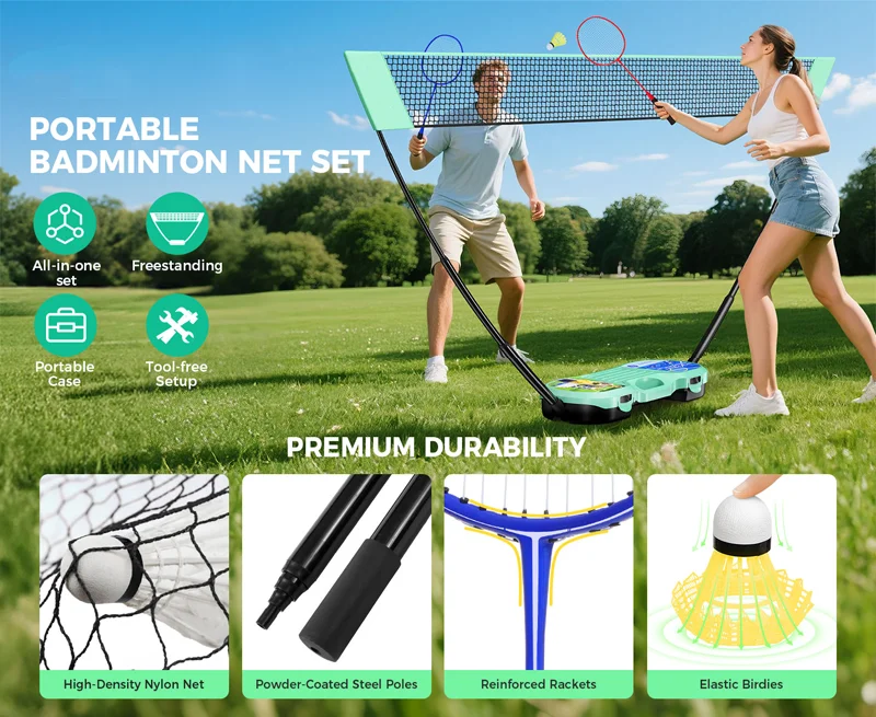 Wholesale Portable Mini Badminton Set Portable Nets for Mini Courts