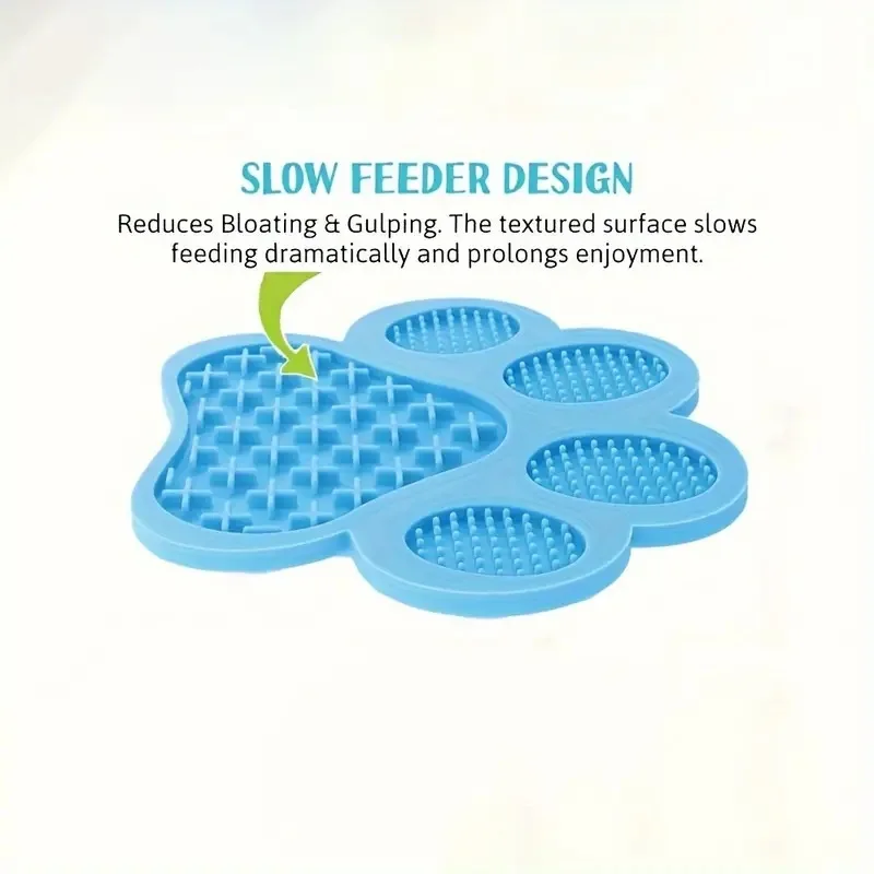 Dog Paw Silicone Pet Licking Pad, Pet Slow Eating Tray, Dog Bath Distraction Silicone Dog Suction Cup Food Holder, Training factory