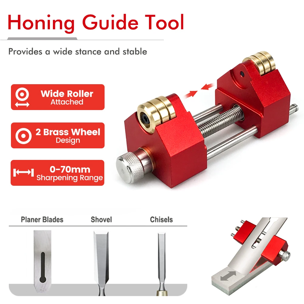 Sharpening System Honing Guide Sharpening Holder Angle Fixture Gauge for Woodworking Chisel Sharpening Holder Guide Durable