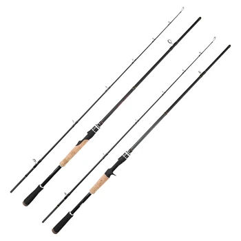 JOHNCOO China Saltwater 2.1m 2.28m 2.4m 2 Sections Carbon Fiber Spinning Rod Casting Rods Fishing Jerk Rod