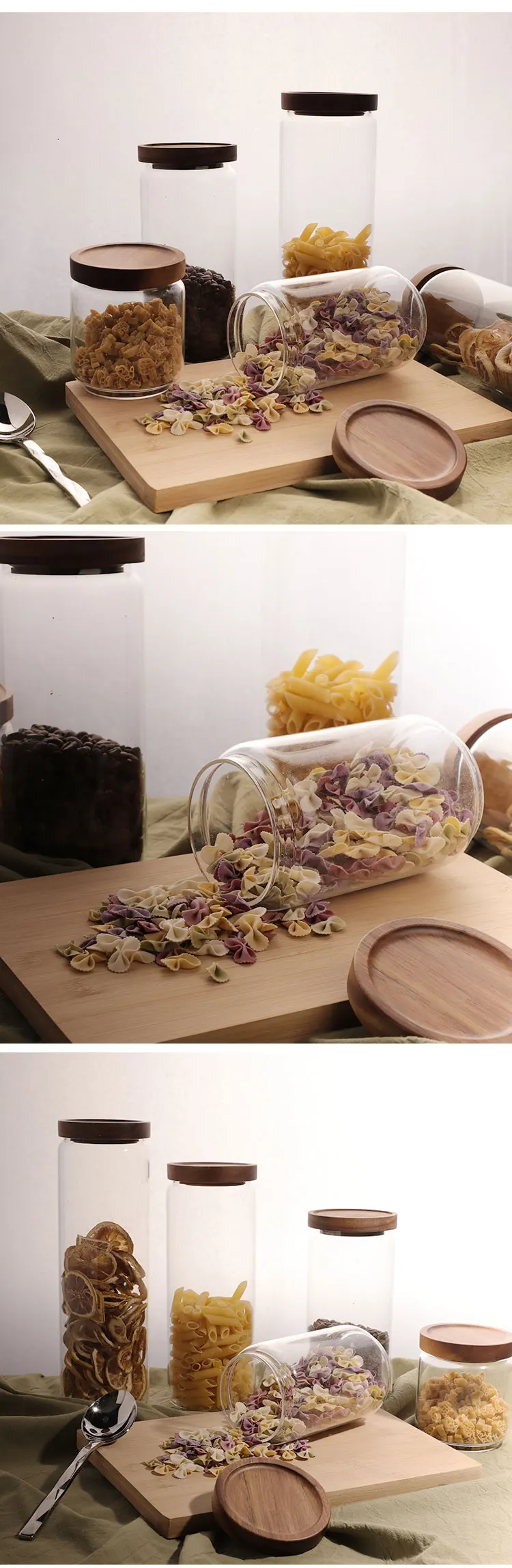 Wholesale High Borosilicate Airtight Glass Storage Jar With Bamboo Lid ...