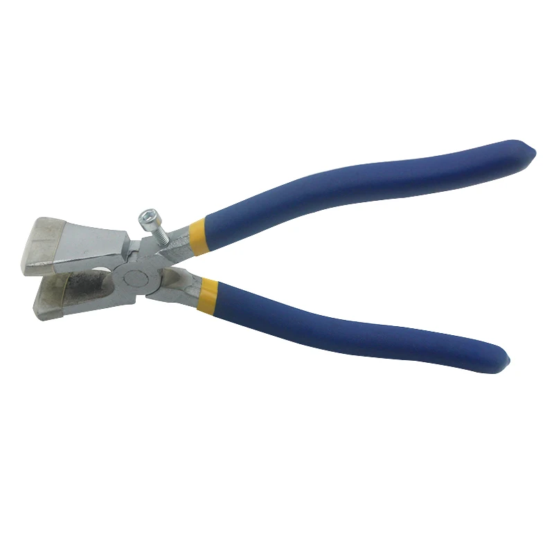 Breaker Grozer Pliers and Glass Running Pliers Kit With Rubber Tips Glass Pliers With Flat Jaws for Stained Glass