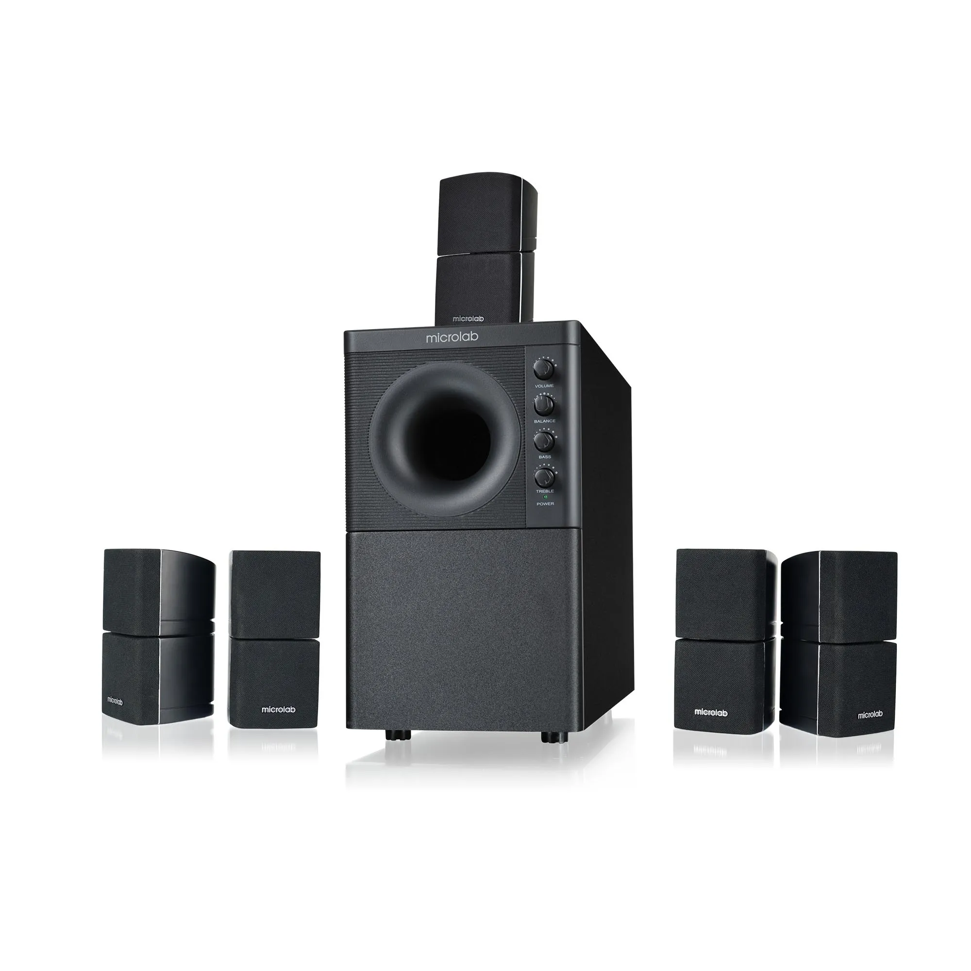 Microlab 5.1 home theatre system Blue tooth Speakers music system ...