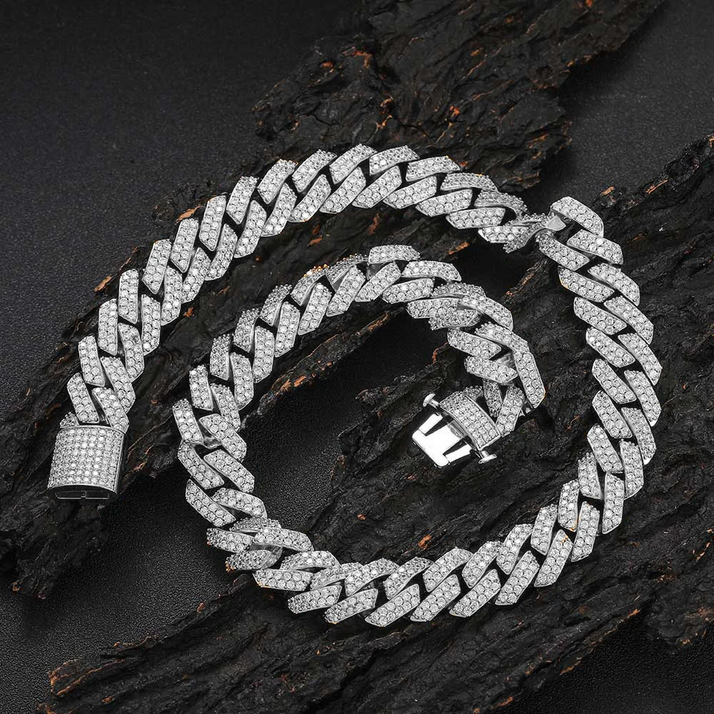 Gulitter iced outチェーン 19mm 45cm Glitter Iced Out Chain