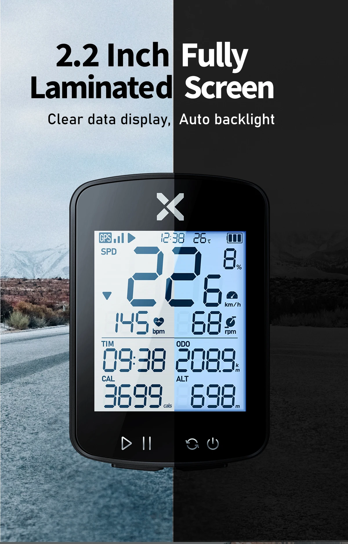 XOSS G2 Plus GPS Bike Computer Advanced Cycling Mount
