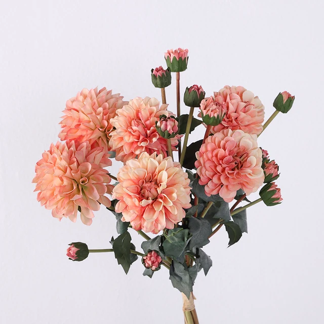 dahlia flower artificial maker wholesale artificial flowers for wedding decoration Party Party Restaurant decoration bouquet