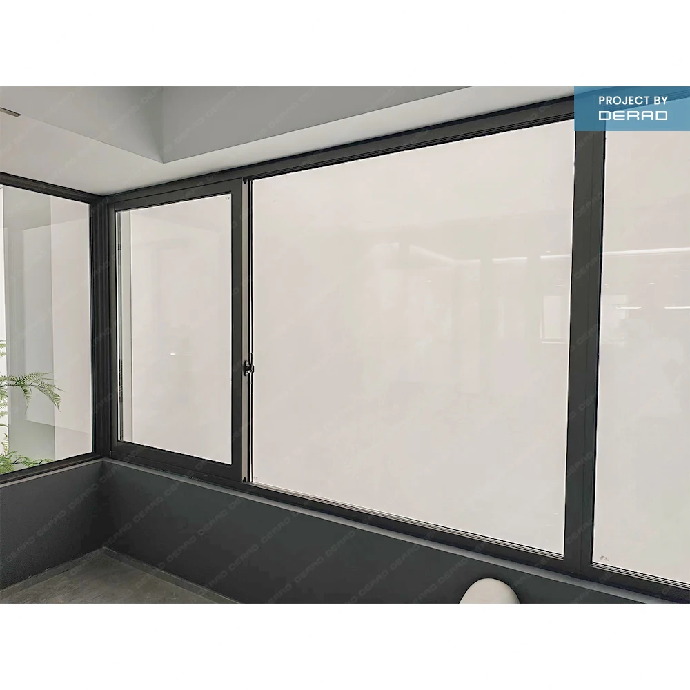 customizable double leaf double tempered glass window aluminium frame sliding window