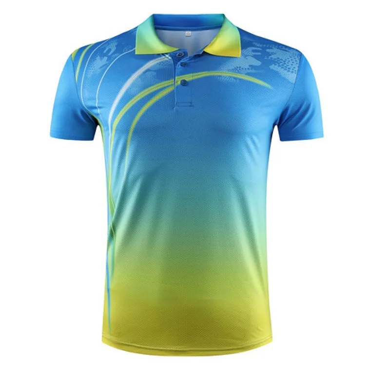 Быстросохнущая футболка для бадминтона унисекс рубашка-поло спортивная одежда с сублимационным принтом бега и тенниса пользовательским
