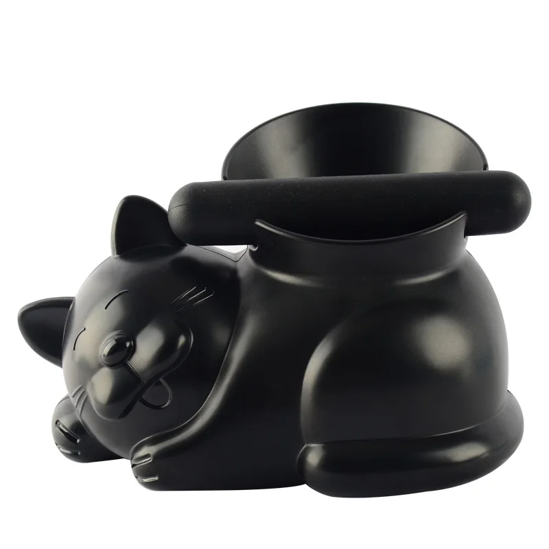 Инструменты для бариста, милый Контейнер для кофейных зерен в форме кошки, мини-ящик для ударов с резиновым баром, ящик для кофе эспрессо