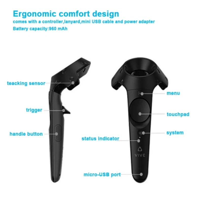 HTC Vive 1.0 Wireless Controller Handle Game Controller for VR