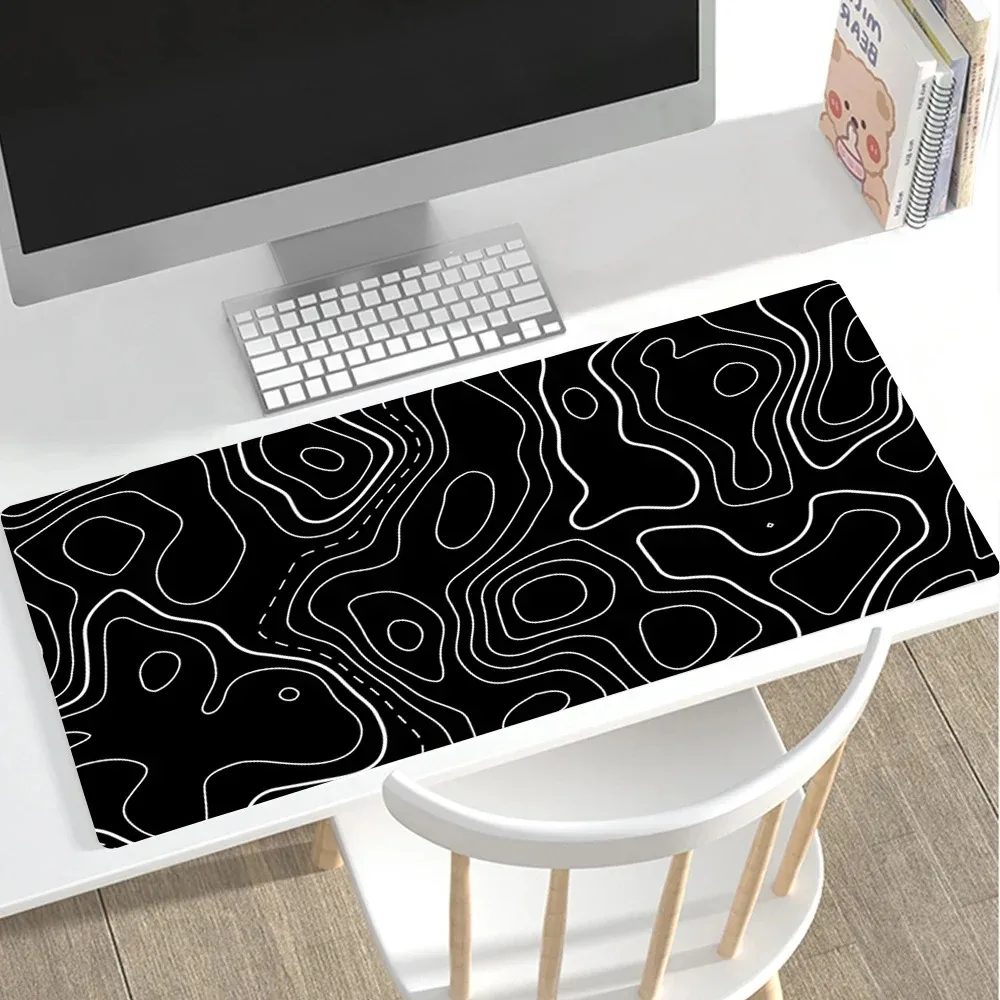 Contour Monochrome Cool Stylish PC Gaming Mouse Pads Gamer Mats Teclado Ergonomic Pad Ma aperçu 28