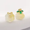 Giglio di vetro giallo chiaro della valle fiore 12*11mm-1.2g
