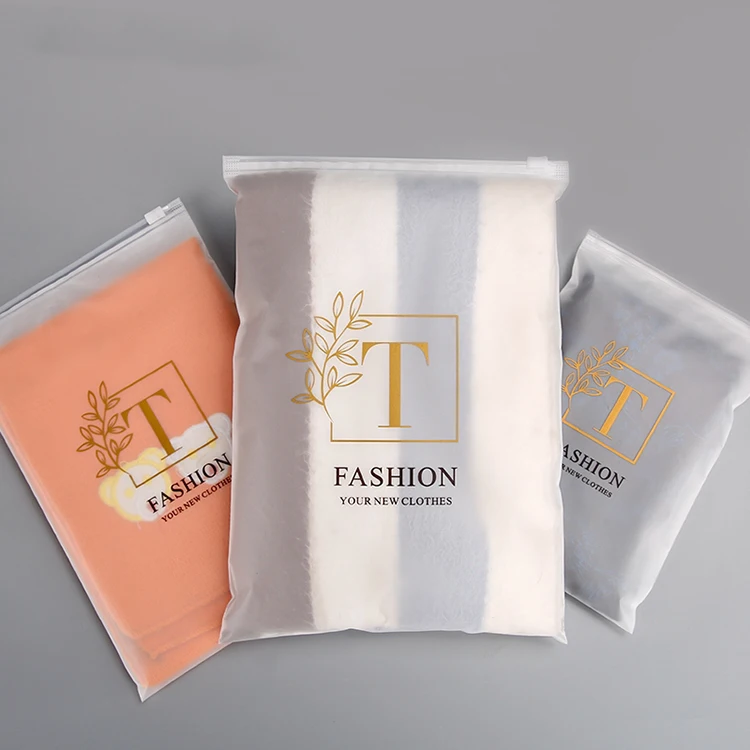 Source Custom Printing Logo Frosted Zipper Bags Zip Lock Bags Plastic  Packaging Bags on m.