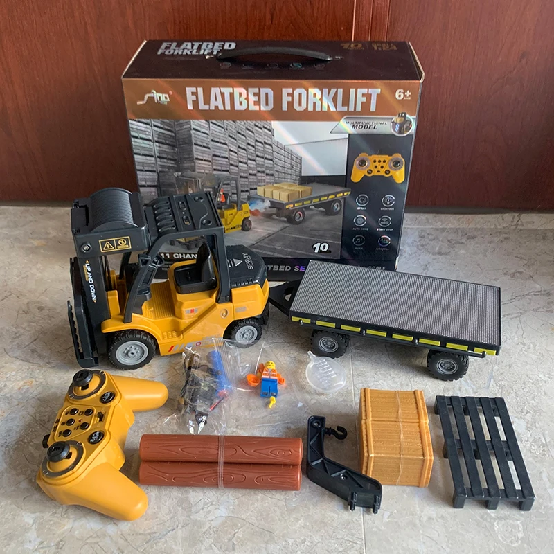 RC Forklift with Metal Carrier Slab - 2.4ghz Toy Vehicle