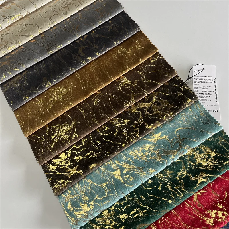 Classical Holland Velvet Glue Embossed 100% Polyester Knitted Fabric for Car Sofa Cushion & Furniture for Curtains & Accessories