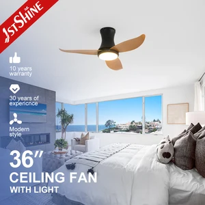 1stshine LED Ceiling Fan for Low Ceiling 36 Inches Elegant Design 3 Blades LED Lighting Ceiling Fan with Remote