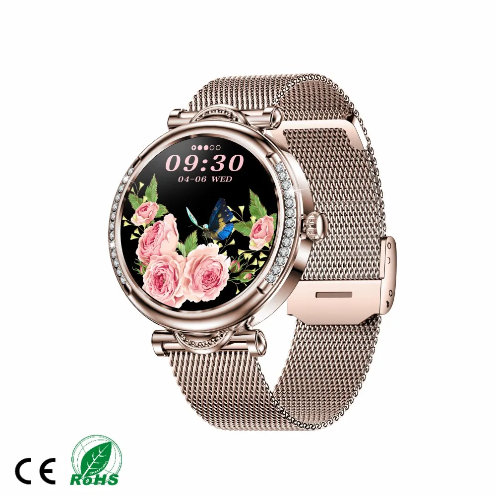Password Screen Locking Function Steel Strap Fancy Women's Smart Sport Watch CF32 Lady Smart Watch