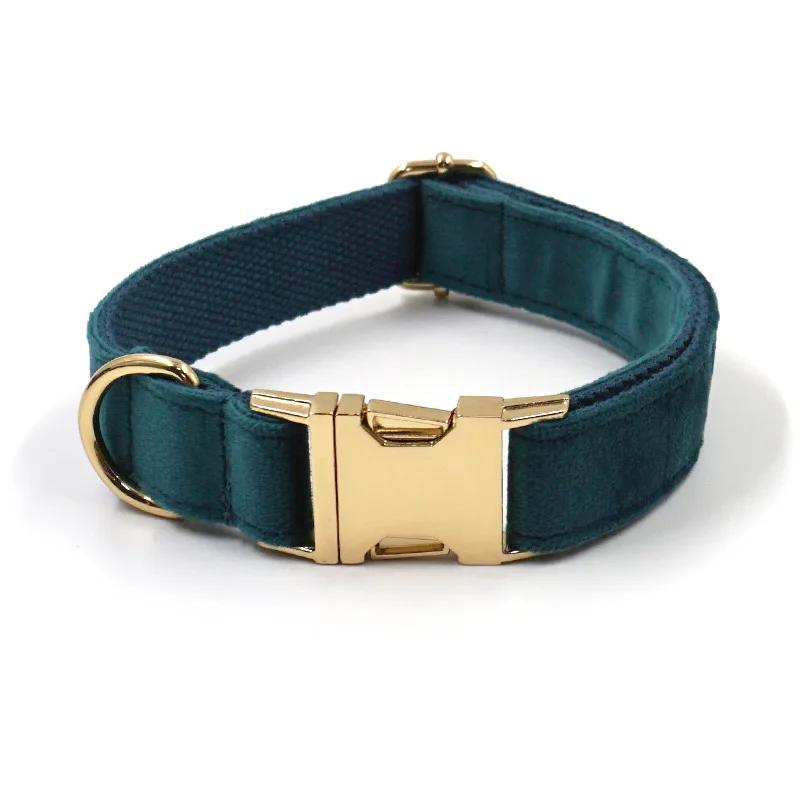 velvet dog collar and leash