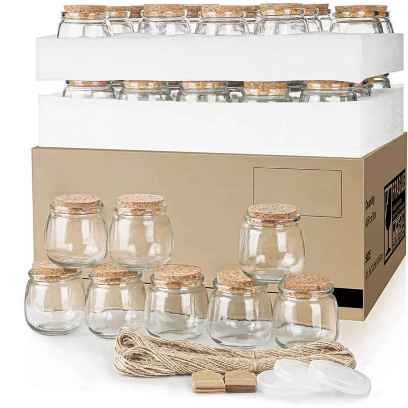 100ml 200ml 300ml Glass Pudding Cup With Lid Yogurt Jar
