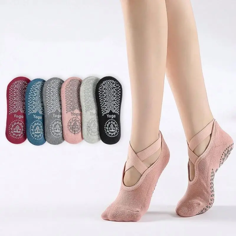 Zhuhaimei,3 pares de calcetines de yoga profesional para mujer calcetines antideslizantes