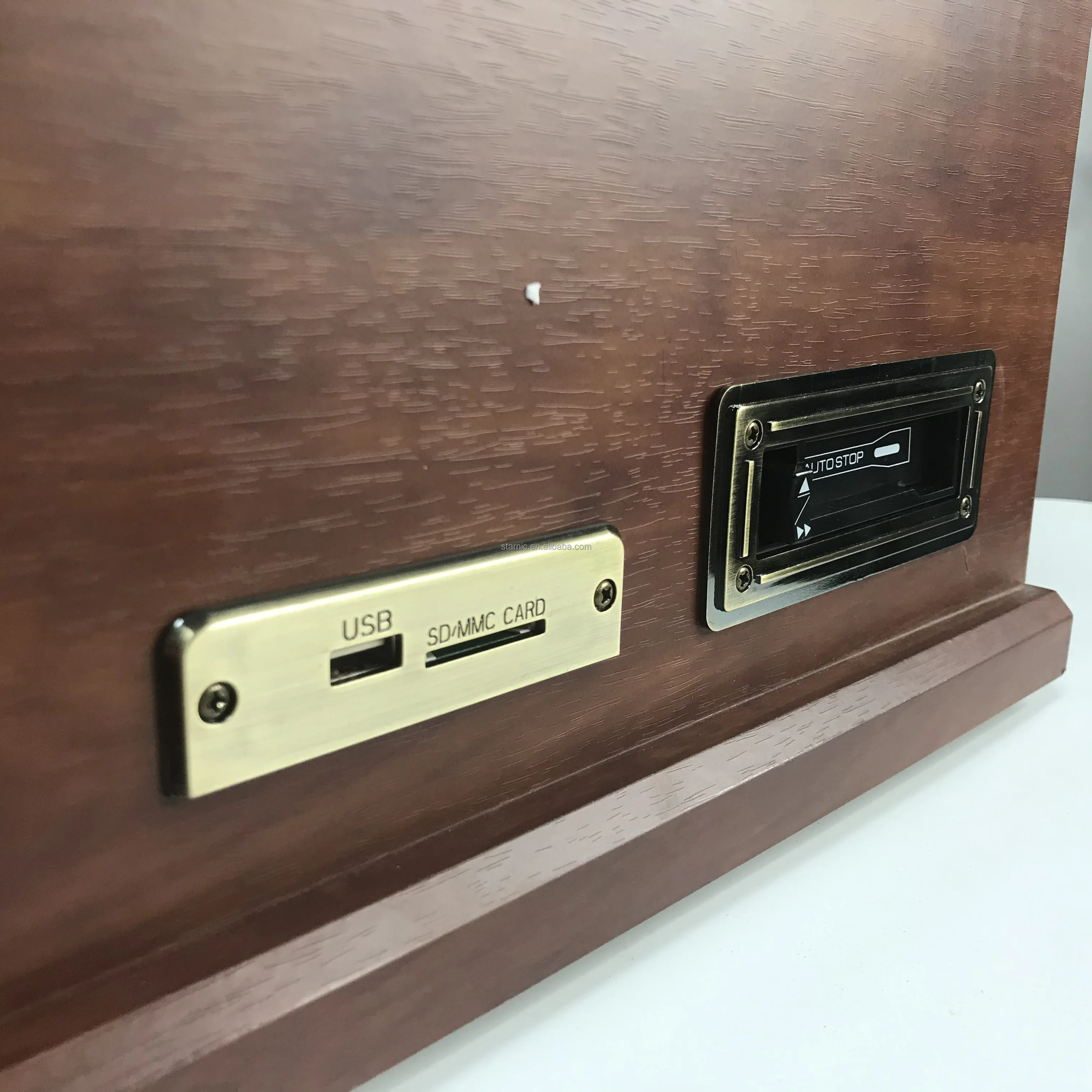 Cassette Recorder Turntables USB SD Wireless Wooden Player Vinyl  Gramophone Home CD Player With EQ Function