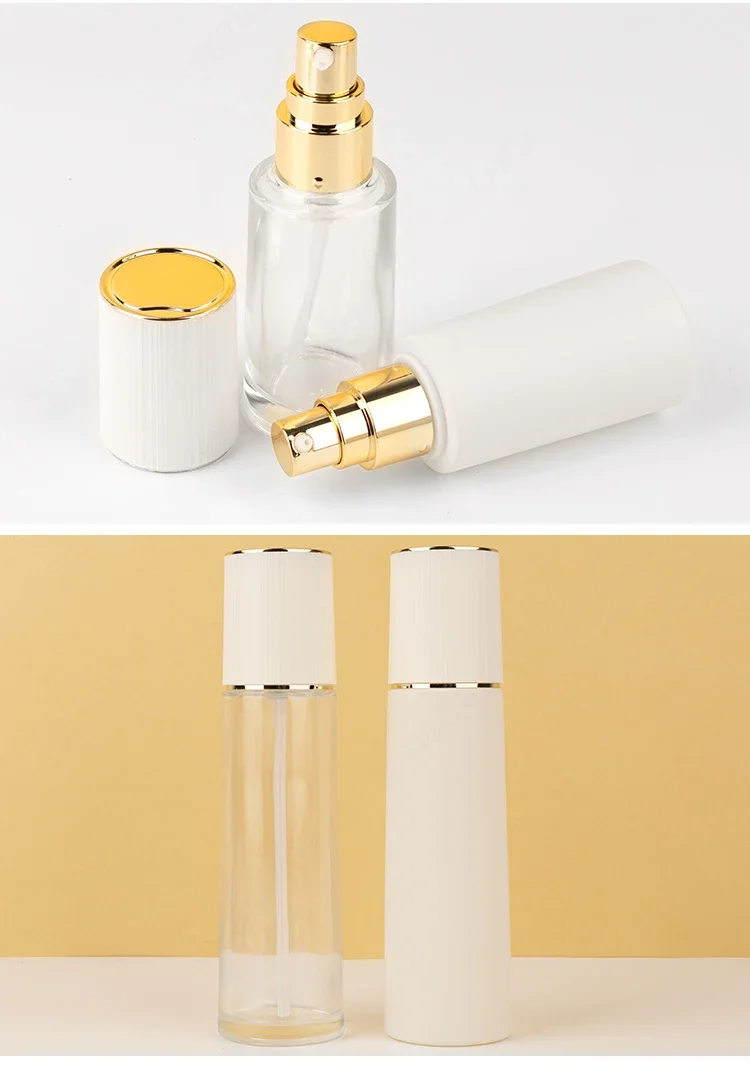 Supplier Empty Glass Packaging Cream Container Jar Skincare bottles Set Cosmetic with pump sprayer 30g50g40ml100ml120ml manufacture